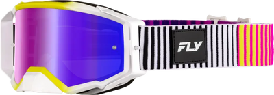 Zone Elite Goggle Pnk/Yel/Pur W/ Iridescent Red Mir/Smk Lens - FLY RACING