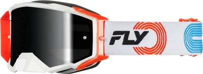 Zone Elite Goggle Grey/Red/Blu W/ Black Mirror/Smoke Lens - FLY RACING