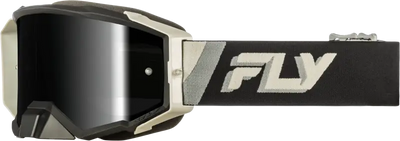 Zone Elite Goggle Black/Grey W/ Black Mirror/Smoke Lens - FLY RACING