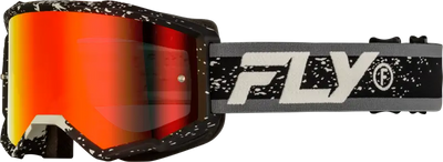 Zone Goggle Black/Grey W/ Red Mirror/Smoke Lens - FLY RACING