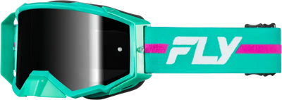 Zone Pro Goggle Teal/Purple W/ Black Mirror/Smoke Lens - FLY RACING