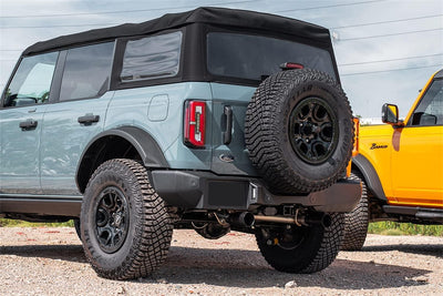 Corsa - 21-22 Ford Bronco 2.7L 4-Door 2.75in Cat-Back Dual Rear Exhaust w/ 4in Straight-Cut Black Tips (21210BPC) - RV and Auto Parts