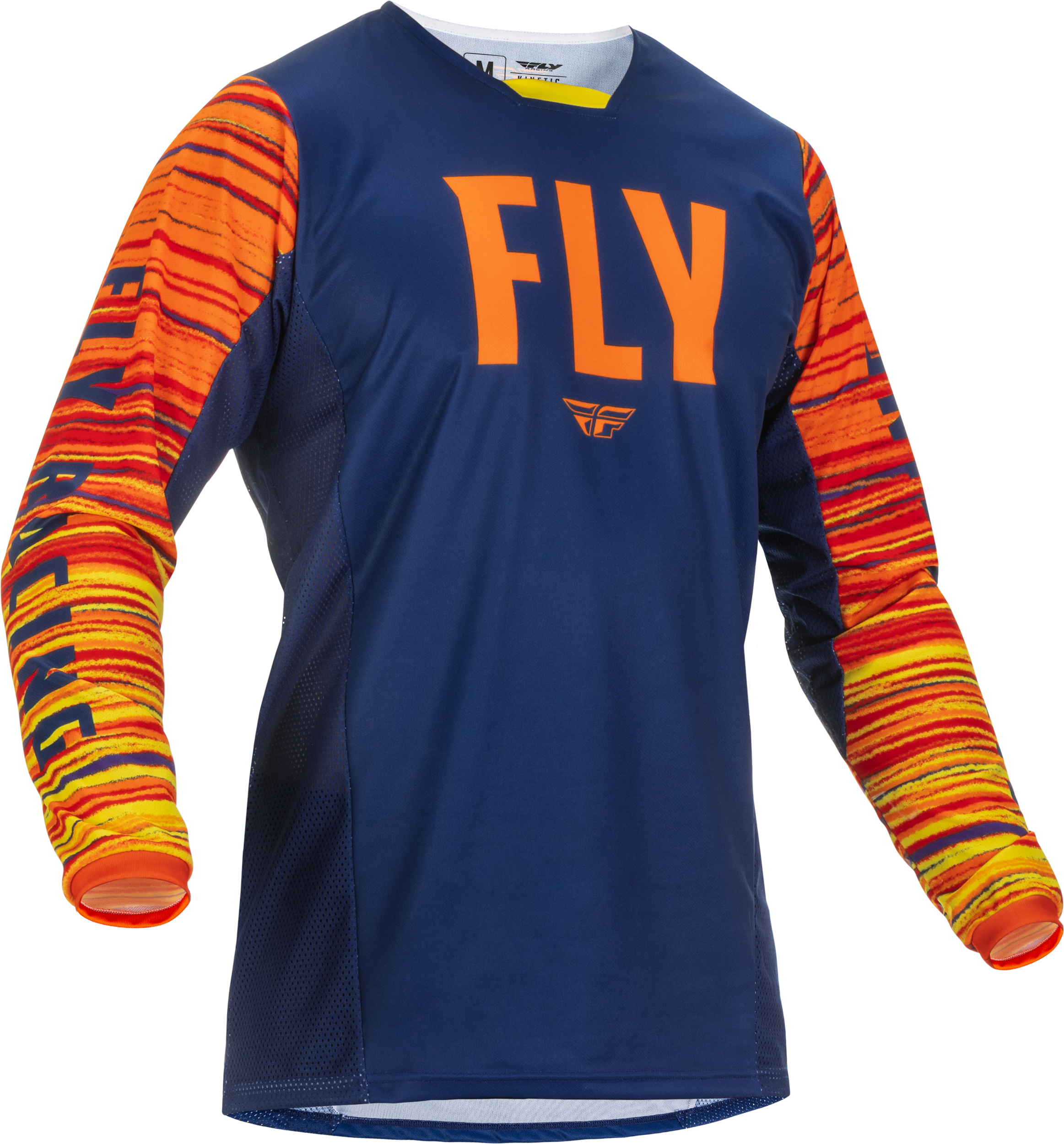 Fly Racing Fly Racing 375-521S Kinetic Wave Jersey Navy/Orange Sm