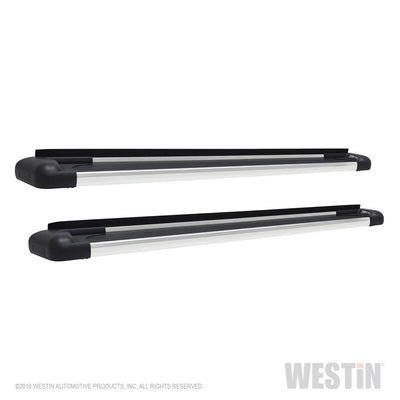 Running Board Polished; Aluminum; With LED End Caps; Mounting Bracket Required; 74.25 Inch Length